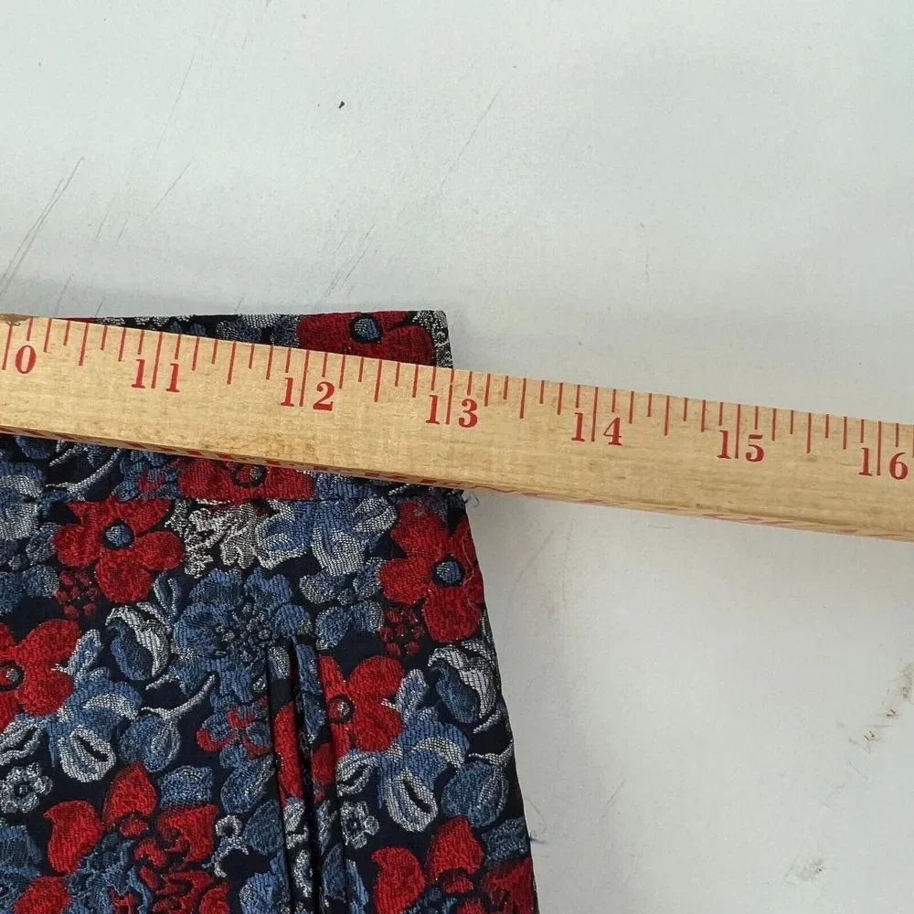 BCBGMAXAZRIA Liya Jacquard Pencil‎ Skirt Size XXS Floral Knee Length Front Slit